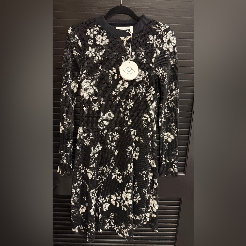 See By Chloe Black and White Lace Dress